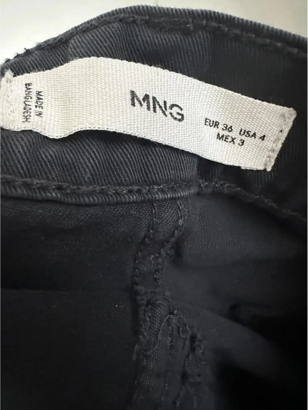 Mango 100% Cotton Pocket Cargo Jeans Pants Charcoal Size 4/S